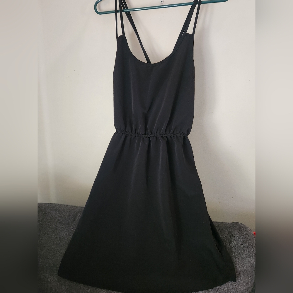 Forever 21 Black Strappy Mini Dress